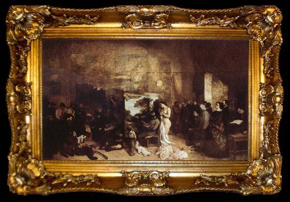 framed  Gustave Courbet The Painter